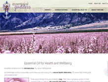 Tablet Screenshot of essential-oil-goddess.com